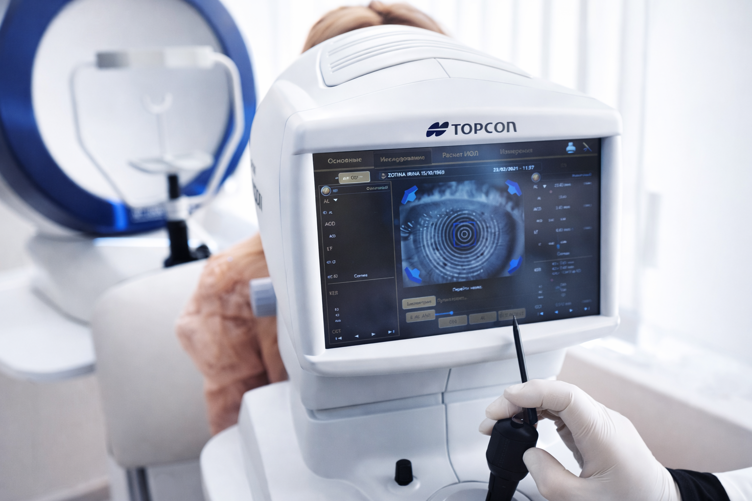 Оптическая биометрия глаза на аппаратном комплексе