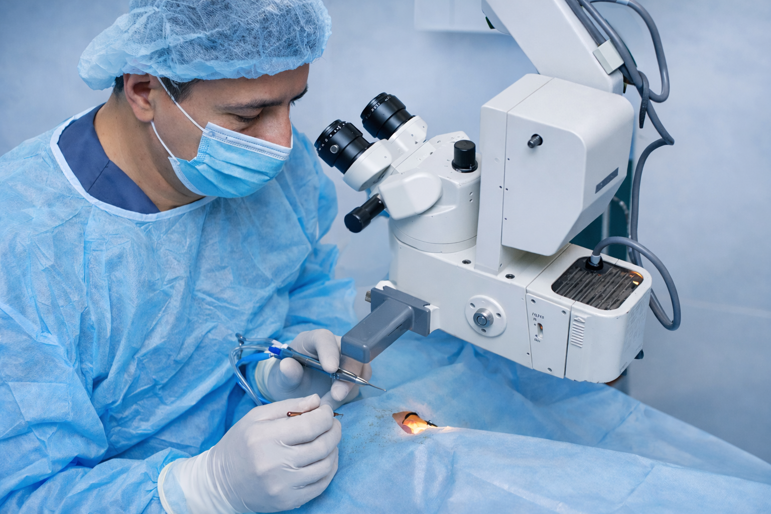 Факоэмульсификация с имплантацией интраокулярной линзы (США: Natural, IQ, Clareon. Германия: Aspira)